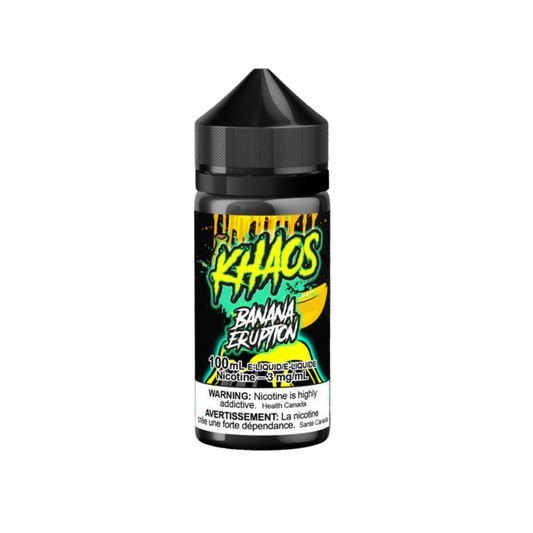 Khaos Banana Eruption Freebase Nicotine Vape Juice