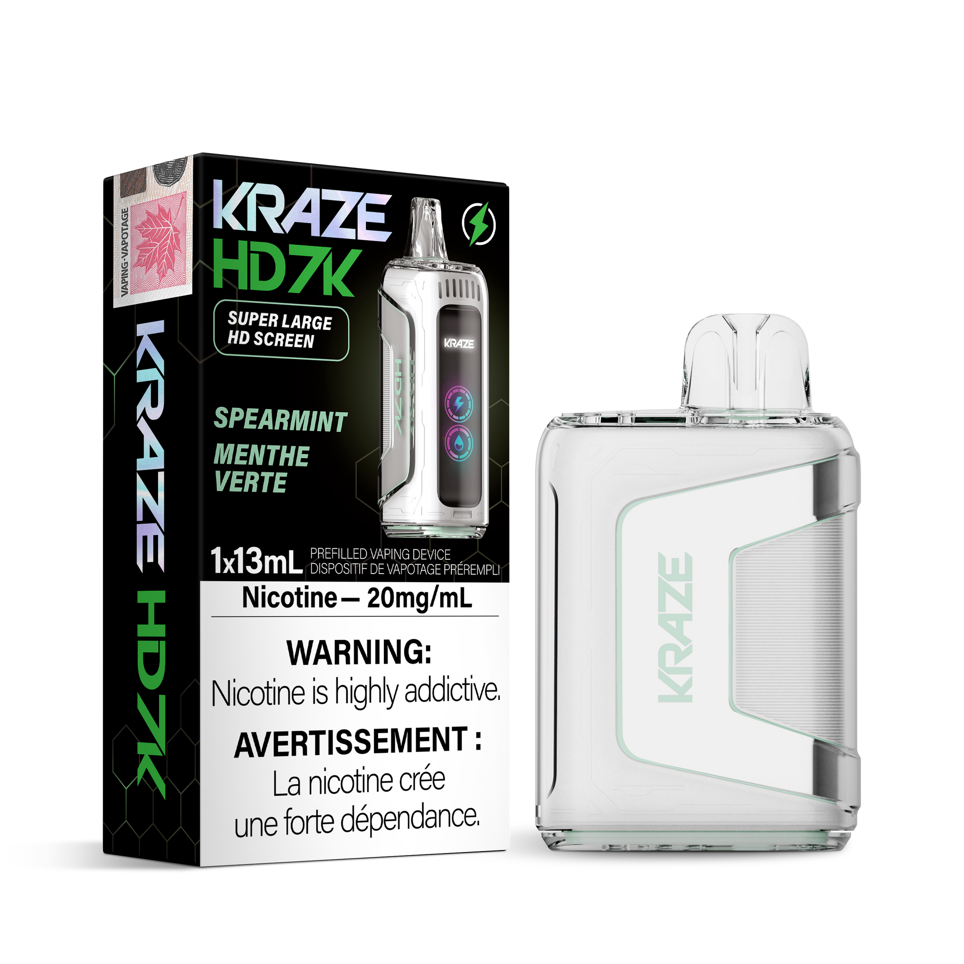 Kraze HD7K Disposable Vape Spearmint