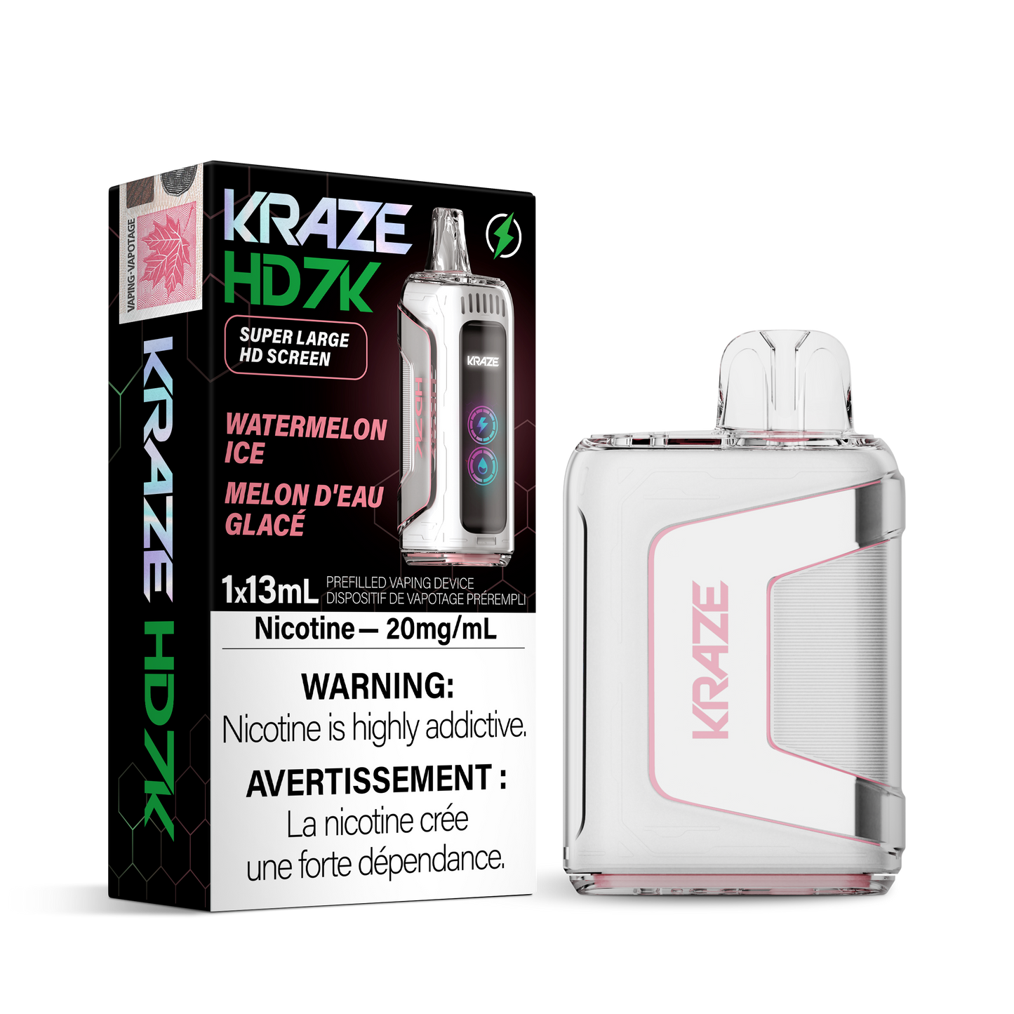 Kraze HD7K Disposable Vape Watermelon Ice