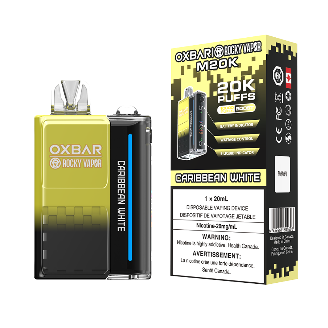 Oxbar M20k Disposable Vape Caribbean White 