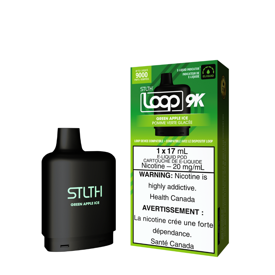 STLTH Loop 9K Pod Green Apple Ice