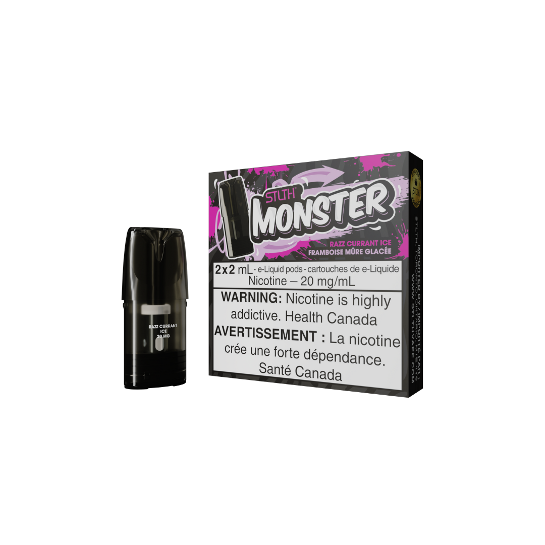 STLTH Monster Pods Razz Currant Ice